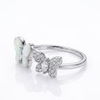 Double Butterfly 925 Silver Ring – Aesthetic Statement Ring