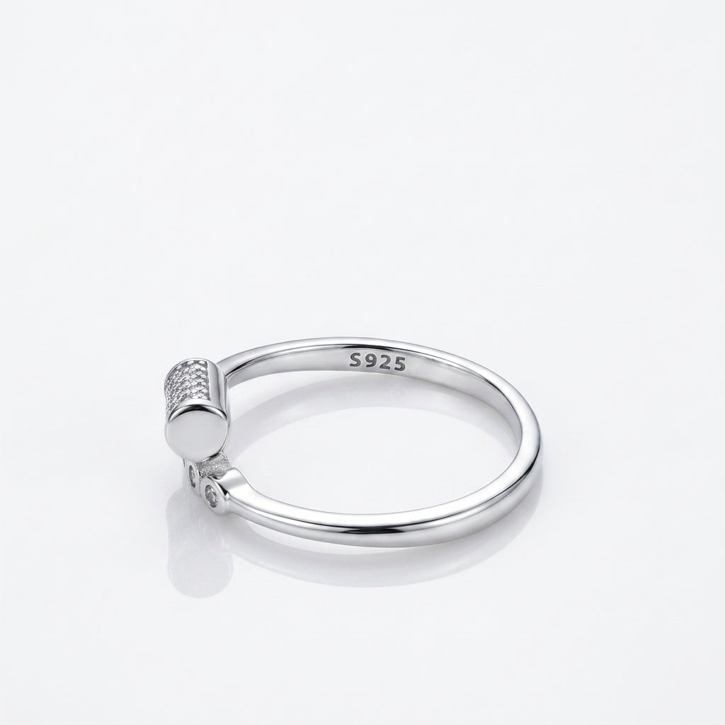 Glossy Dome 925 Silver Ring – Bold Everyday Statement Ring